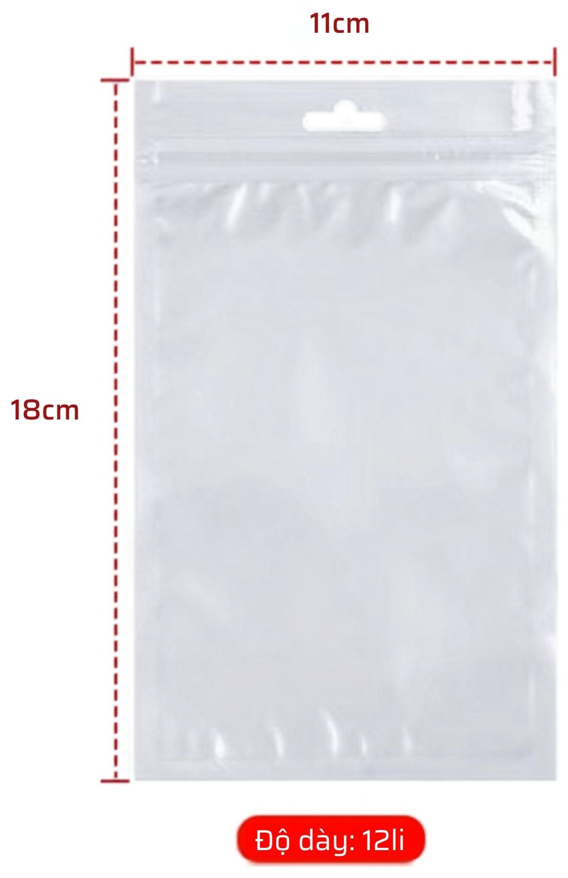 Túi Zip Ngọc Trai 11x18cm